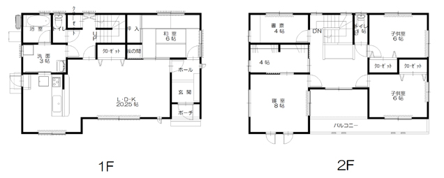 北方町 H様邸間取り図