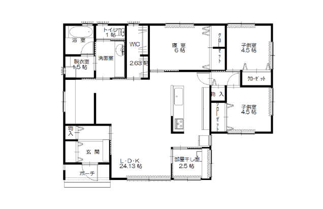 羽島市 S様邸間取り図